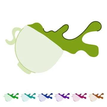 Caffeine coffee cup splash vector cartoon graphic Stock-Illustration