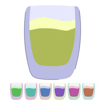Caffeine coffee glass vector cartoon graphic Illustrazione stock