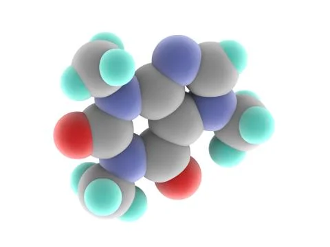 Caffeine drug molecule Stock Illustration
