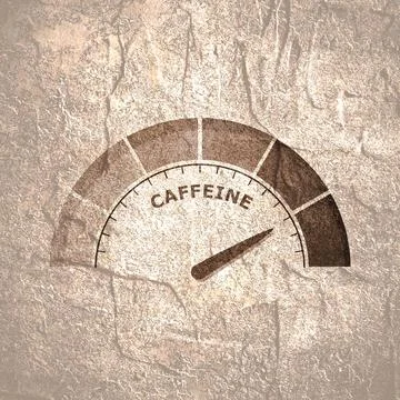Caffeine measuring process Stock Illustration