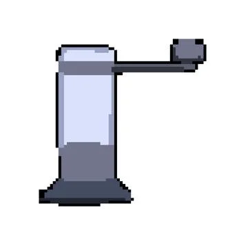 Caffeine mill coffee grinder manual pixel art vector illustration Stock Illustration