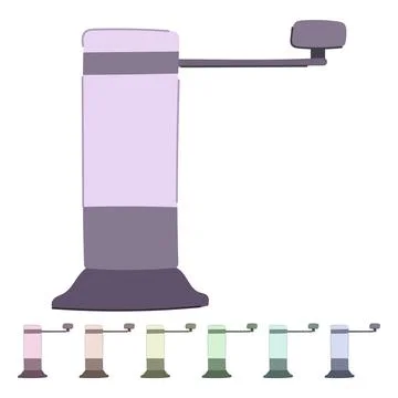 Caffeine mill coffee grinder manual vector cartoon graphic Stock Illustration