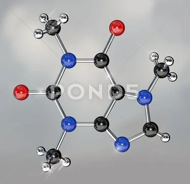Caffeine molecule Stock Illustration