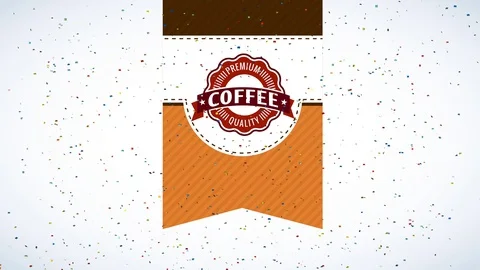 Caffeine packet science connecting three layers with unique designs and a curly Stock Footage 128847191