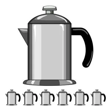 Caffeine percolator pot coffee cartoon vector graphic Stock Illustration