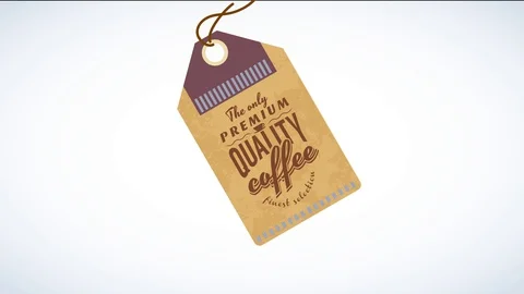Caffeine product with classical typography of diverse measurement distributed Video stock 128703187