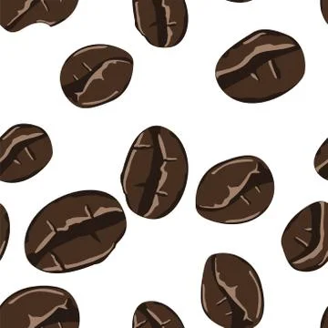 Caffeine vector symbol. Coffee background. Vector seamless background Stock Illustration