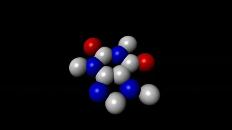 Caffine Molecule Stock Footage 442733