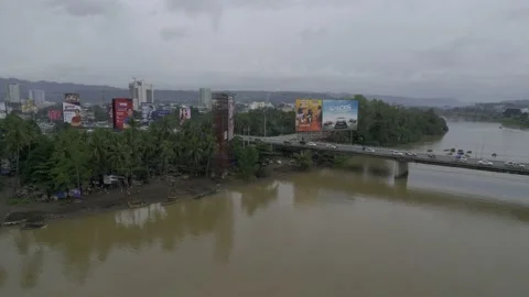 Cagayan de Oro River in Cagayan de Oro City Stock Footage 230033811