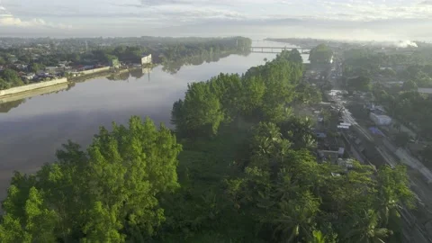 Cagayan de Oro River in Cagayan de Oro City Stock Footage 230034126