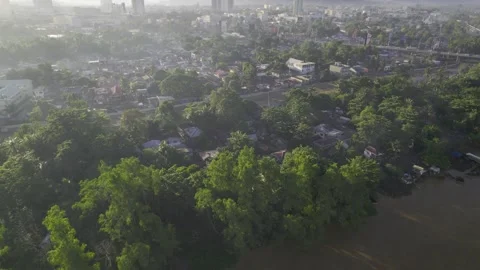 Cagayan de Oro River in Cagayan de Oro City Stock Footage 230034154