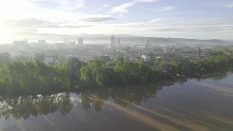 Cagayan de Oro River in Cagayan de Oro City Stock Footage 230034188
