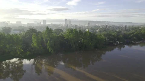 Cagayan de Oro River in Cagayan de Oro City Stock Footage 230034422