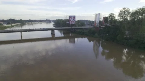 Cagayan de Oro River in Cagayan de Oro City Stock Footage 230048141