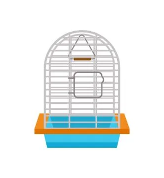 Cage for bird isolated vector icon Stock Illustration