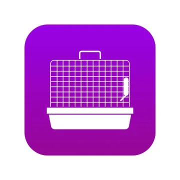 Cage for birds icon digital purple Illustrazione stock
