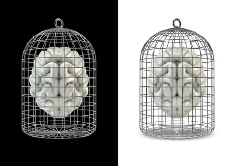 Cage brain Stock-Illustration