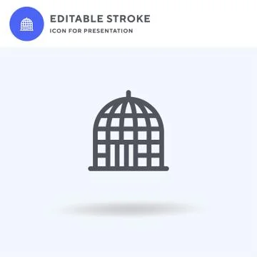 Cage icon vector, filled flat sign, solid pictogram isolated on white, logo イラスト素材