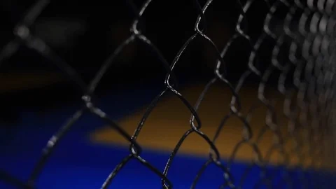 Cage MMA fights. Close-up Stock Footage 71592774