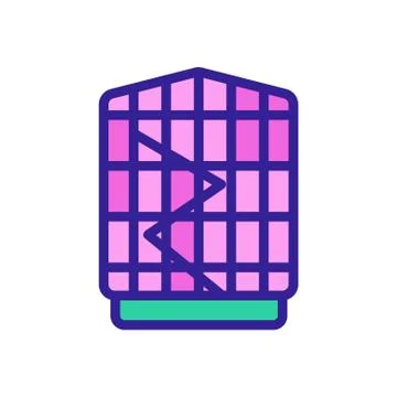 Cage for parrot bird icon vector outline illustration Stock Illustration