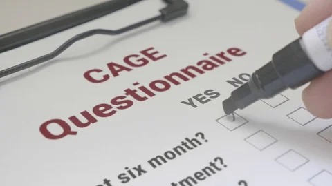 CAGE questionnaire paper Stock Footage 92020004