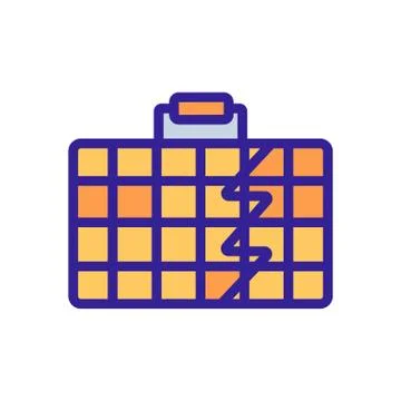 Cage on table icon vector outline illustration Illustrazione stock