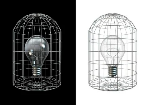 Caged bulb Stock-Illustration