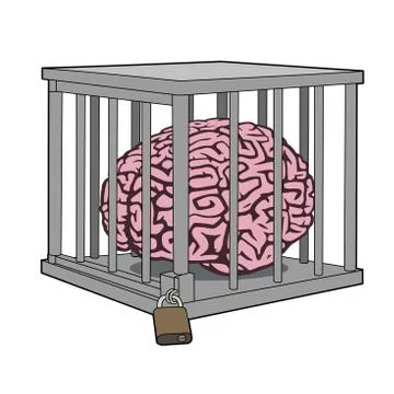 Caged mind Stock Illustration