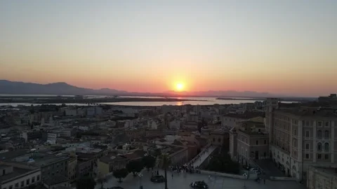 Cagliari Sunset Stock Footage 294836369