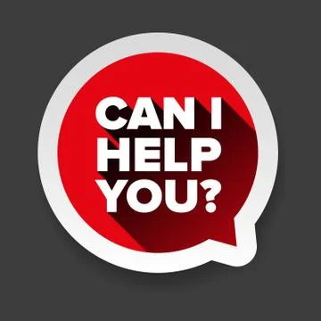 Cai I help you vector Stock Illustration