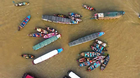 Cai Rang Floating Market Stock Footage 165651804