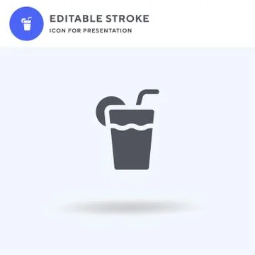 Caipirinha icon vector, filled flat sign, solid pictogram isolated on white,  イラスト素材