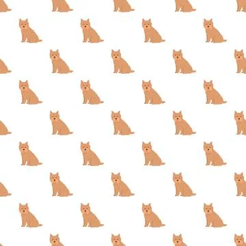 Cairn terrier dog seamless pattern background Illustrazione stock