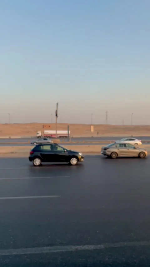 Cairo-Al Shrouk 1 ROAD, EGYPT - AUGUST 5, 2026: Highway Video stock 341506984