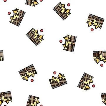 Cairo ancient city vector seamless pattern イラスト素材