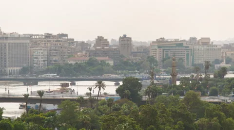 Cairo bridges traffic timelapse Stock Footage 59662065