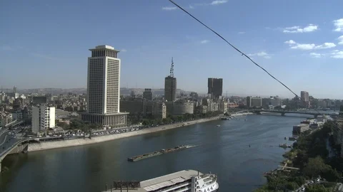 Cairo City and river Video stock 86891425
