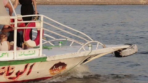 Cairo, Egypt - 15 August, 2021: Sunset on the Nile river Stock Footage 161341061