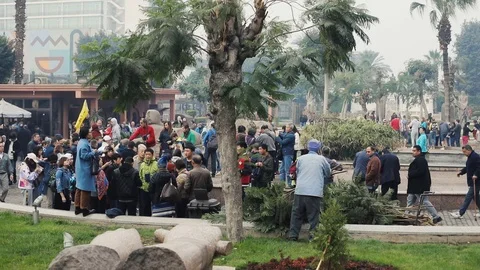 CAIRO, EGYPT - 5 January 2017: A lot people on street in egypt arab cairo arabic Stock Footage 85786464