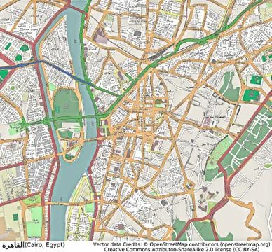 Cairo Egypt aerial view Illustrazione stock