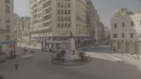 Cairo - Egypt :  Downtown Talat Harrb sqaure 5 Ap.2025 Stock Footage 310250478