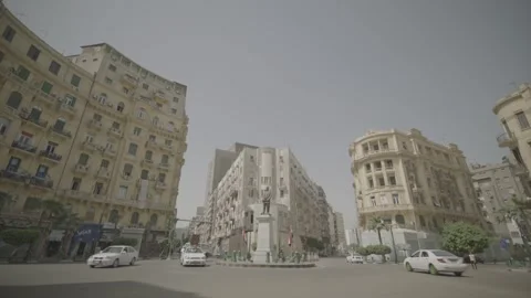 Cairo - Egypt : Downtown Talat Harrb - 8 Ap. 2025 Stock Footage 310460797