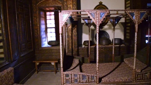 CAIRO, EGYPT Feb 04, 2018: Pictures from inside Gayer-Anderson Museum Stock Footage 87909665
