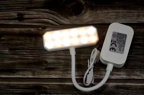 Cairo, Egypt, June 7 2026: a portable, rechargeable LED book light with a f.. Stock Photos
