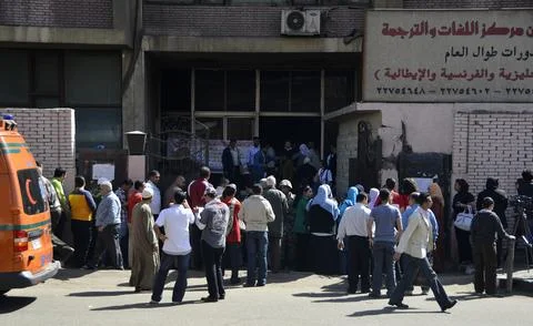 Cairo, Egypt - March 19 2011: Election Stock Photos