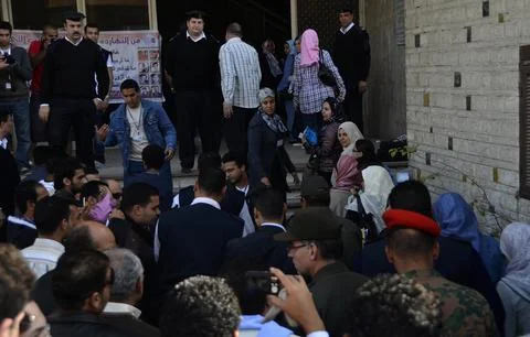 Cairo, Egypt - March 19 2011: Election Stock Photos