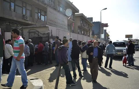 Cairo, Egypt - March 19 2011: Election Stock Photos