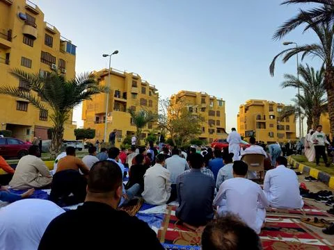 Cairo, Egypt, March 31 2025: Festive celebrations and performing Eid Al Fet.. Stock Photos
