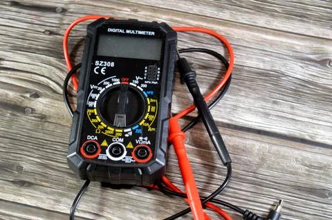 Cairo, Egypt, May 15 2026: ANENG SZ308 digital multimeter used for measurin.. Stock Photos