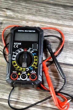 Cairo, Egypt, May 15 2026: ANENG SZ308 digital multimeter used for measurin.. Stock Photos